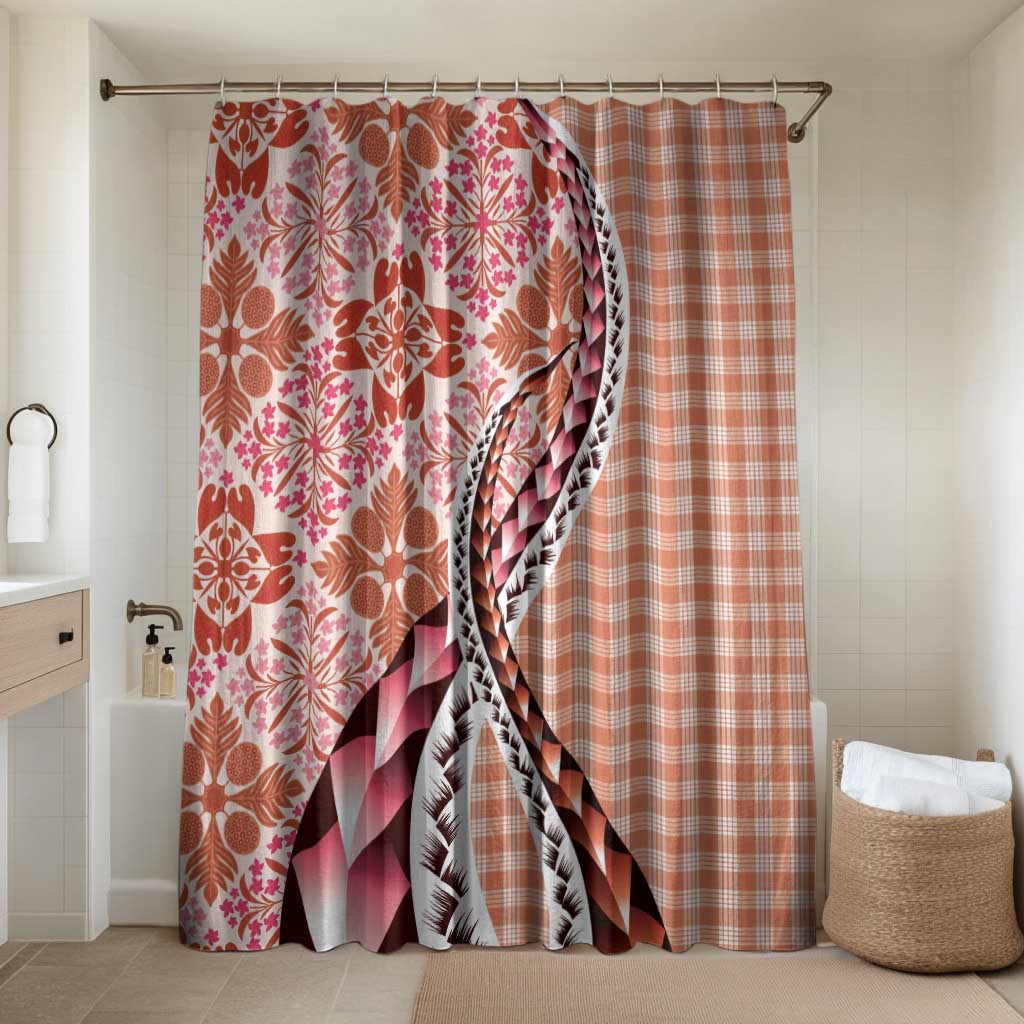 Aloha Vintage Palaka Floral Hawaiian Quilt Bathroom Set Ulaula Motif - Polynesian Pride