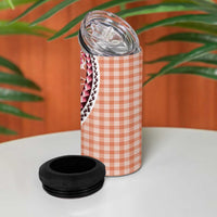 Aloha Vintage Palaka Floral Hawaiian Quilt 4 in 1 Can Cooler Tumbler Ulaula Motif - Polynesian Pride