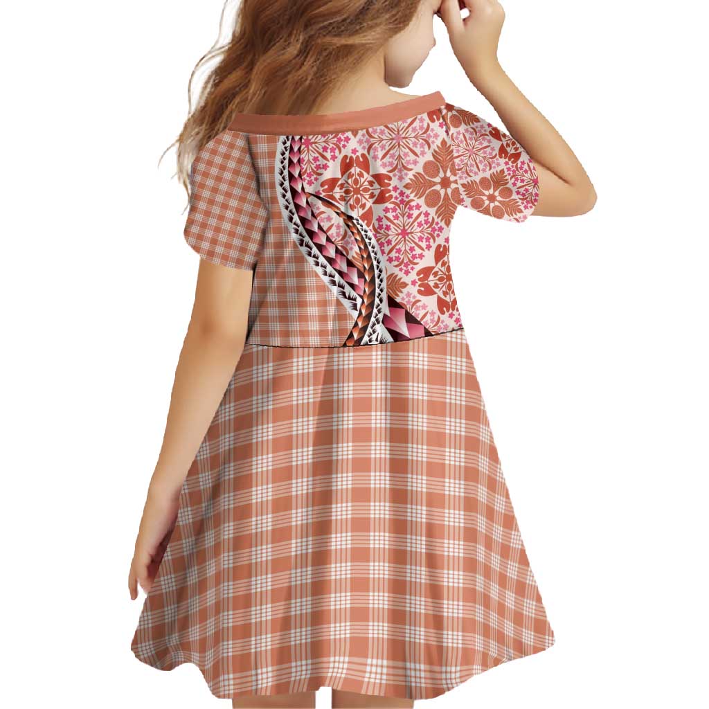 Aloha Vintage Palaka Floral Hawaiian Quilt Family Matching Mermaid Dress and Hawaiian Shirt Ulaula Motif - Polynesian Pride