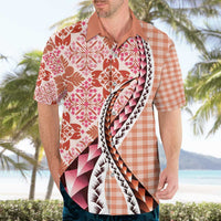 Aloha Vintage Palaka Floral Hawaiian Quilt Hawaiian Shirt Ulaula Motif - Polynesian Pride
