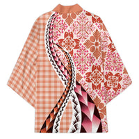 Aloha Vintage Palaka Floral Hawaiian Quilt Kimono Ulaula Motif - Polynesian Pride