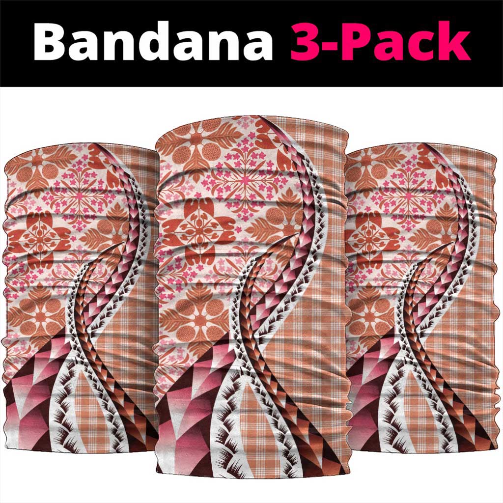 Aloha Vintage Palaka Floral Hawaiian Quilt Neck Gaiter Ulaula Motif - Polynesian Pride