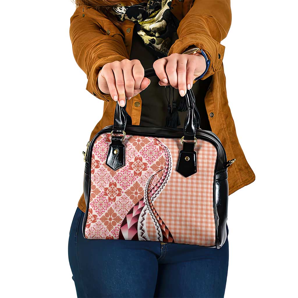 Aloha Vintage Palaka Floral Hawaiian Quilt Shoulder Handbag Ulaula Motif - Polynesian Pride
