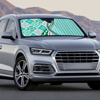 Aloha Vintage Palaka Floral Hawaiian Quilt Auto Sun Shade Polu Motif - Polynesian Pride