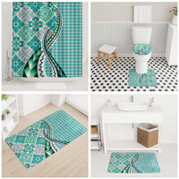 Aloha Vintage Palaka Floral Hawaiian Quilt Bathroom Set Polu Motif - Polynesian Pride
