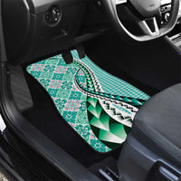Aloha Vintage Palaka Floral Hawaiian Quilt Car Mats Polu Motif - Polynesian Pride