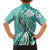 Aloha Vintage Palaka Floral Hawaiian Quilt Family Matching Long Sleeve Bodycon Dress and Hawaiian Shirt Polu Motif - Polynesian Pride