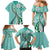 Aloha Vintage Palaka Floral Hawaiian Quilt Family Matching Mermaid Dress and Hawaiian Shirt Polu Motif - Polynesian Pride