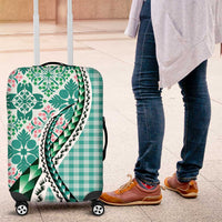Aloha Vintage Palaka Floral Hawaiian Quilt Luggage Cover Polu Motif - Polynesian Pride