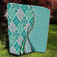 Aloha Vintage Palaka Floral Hawaiian Quilt Quilt Polu Motif - Polynesian Pride