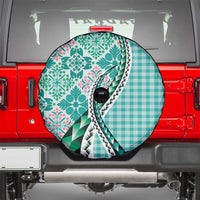 Aloha Vintage Palaka Floral Hawaiian Quilt Spare Tire Cover Polu Motif - Polynesian Pride