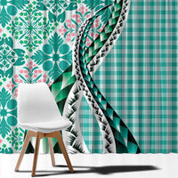 Aloha Vintage Palaka Floral Hawaiian Quilt Window Curtain Polu Motif - Polynesian Pride