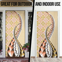 Aloha Vintage Palaka Floral Hawaiian Quilt Door Cover Melemele Motif - Polynesian Pride