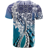 Aloha Vintage Plumeria Hawaiian Tapa Pattern T Shirt Blue Hawaiian Tapa Pattern - Polynesian Pride