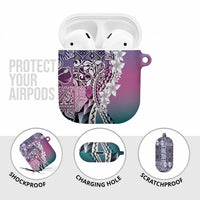 Aloha Vintage Plumeria Hawaiian Tapa Pattern AirPods Case Gradient Hawaiian Tapa Pattern - Polynesian Pride