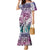 Aloha Vintage Plumeria Hawaiian Tapa Pattern Family Matching Mermaid Dress and Hawaiian Shirt Gradient Hawaiian Tapa Pattern - Polynesian Pride