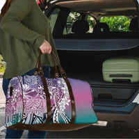 Aloha Vintage Plumeria Hawaiian Tapa Pattern Travel Bag Gradient Hawaiian Tapa Pattern - Polynesian Pride