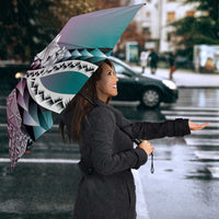 Aloha Vintage Plumeria Hawaiian Tapa Pattern Umbrella Gradient Hawaiian Tapa Pattern - Polynesian Pride