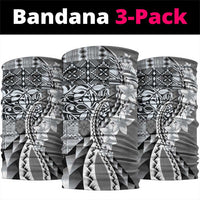 Aloha Vintage Plumeria Hawaiian Tapa Pattern Neck Gaiter Gray Hawaiian Tapa Pattern - undefined