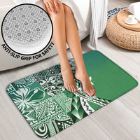 Aloha Vintage Plumeria Hawaiian Tapa Pattern Bathroom Set Green Hawaiian Tapa Pattern - Polynesian Pride