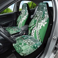 Aloha Vintage Plumeria Hawaiian Tapa Pattern Car Seat Cover Green Hawaiian Tapa Pattern - Polynesian Pride