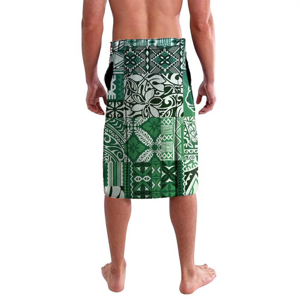 Aloha Vintage Plumeria Hawaiian Tapa Pattern Lavalava Green Hawaiian Tapa Pattern - Polynesian Pride