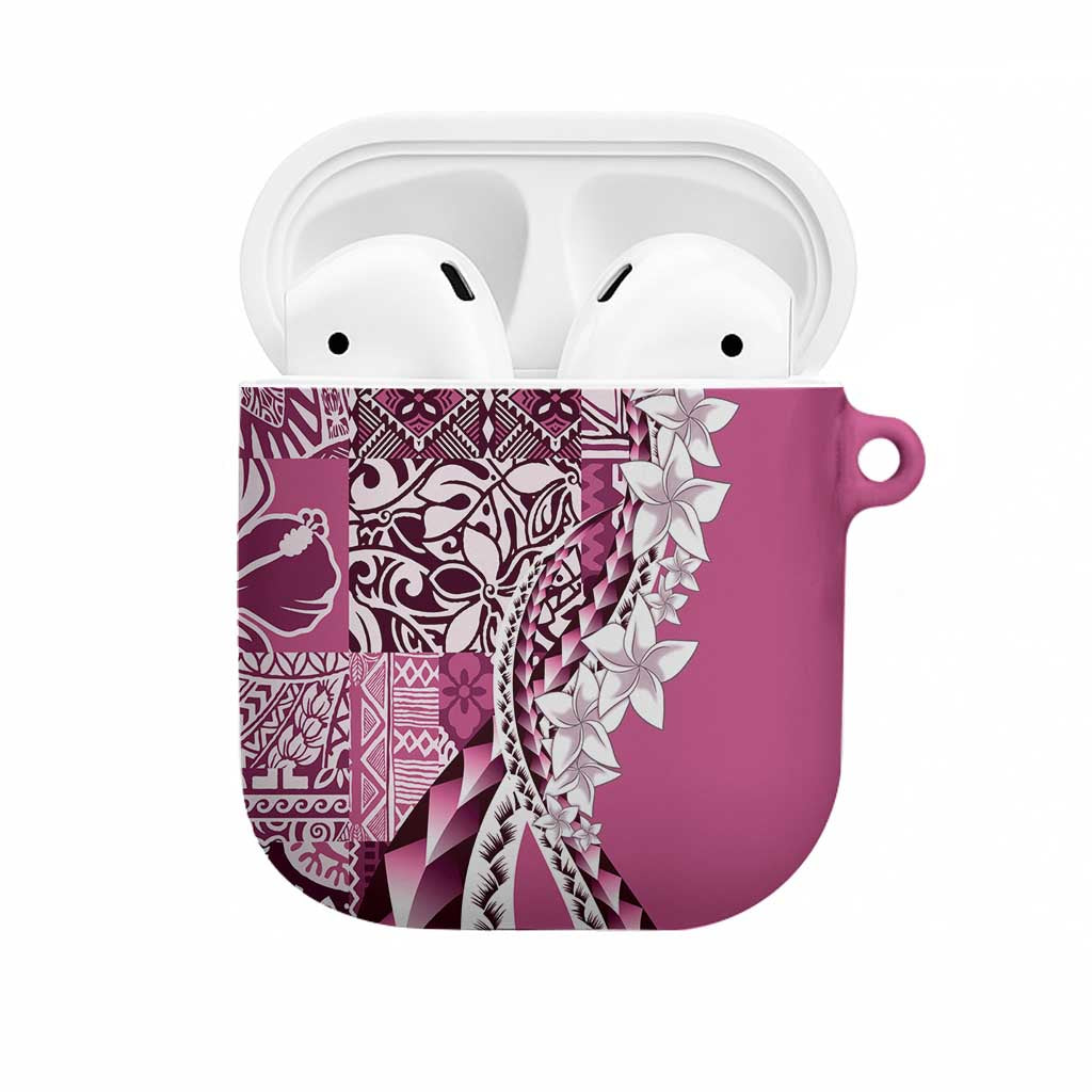 Aloha Vintage Plumeria Hawaiian Tapa Pattern AirPods Case Pink Hawaiian Tapa Pattern - Polynesian Pride
