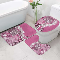 Aloha Vintage Plumeria Hawaiian Tapa Pattern Bathroom Set Pink Hawaiian Tapa Pattern - Polynesian Pride