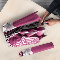 Aloha Vintage Plumeria Hawaiian Tapa Pattern Umbrella Pink Hawaiian Tapa Pattern - Polynesian Pride