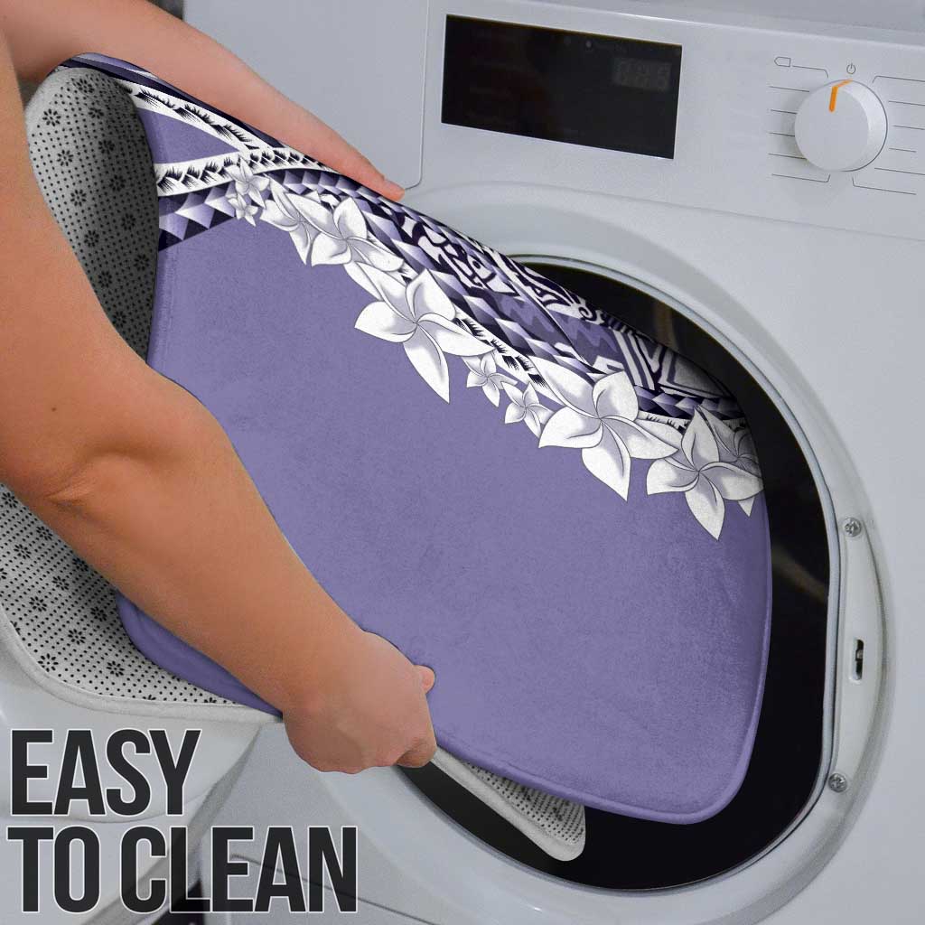 Aloha Vintage Plumeria Hawaiian Tapa Pattern Bathroom Set Purple Hawaiian Tapa Pattern - Polynesian Pride