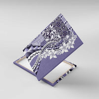 Aloha Vintage Plumeria Hawaiian Tapa Pattern Canvas Wall Art Purple Hawaiian Tapa Pattern - Polynesian Pride