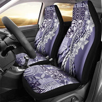 Aloha Vintage Plumeria Hawaiian Tapa Pattern Car Seat Cover Purple Hawaiian Tapa Pattern - Polynesian Pride