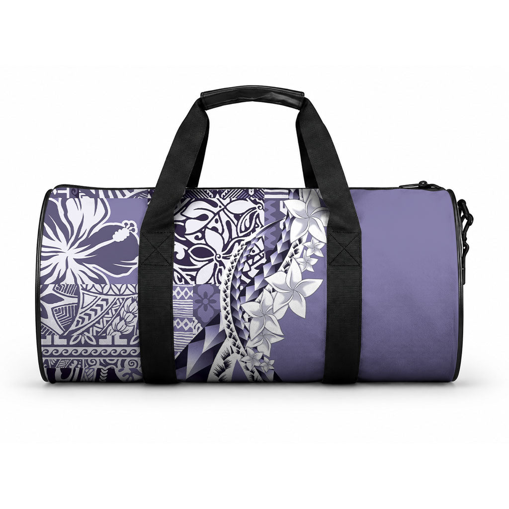 Aloha Vintage Plumeria Hawaiian Tapa Pattern Duffle Bag Purple Hawaiian Tapa Pattern LT9 One size Purple - Polynesian Pride