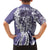 Aloha Vintage Plumeria Hawaiian Tapa Pattern Family Matching Long Sleeve Bodycon Dress and Hawaiian Shirt Purple Hawaiian Tapa Pattern - Polynesian Pride