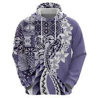 Aloha Vintage Plumeria Hawaiian Tapa Pattern Hoodie Purple Hawaiian Tapa Pattern - Polynesian Pride