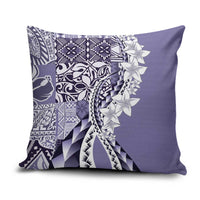 Aloha Vintage Plumeria Hawaiian Tapa Pattern Pillow Cover Purple Hawaiian Tapa Pattern - Polynesian Pride