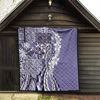 Aloha Vintage Plumeria Hawaiian Tapa Pattern Quilt Purple Hawaiian Tapa Pattern - Polynesian Pride