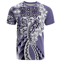 Aloha Vintage Plumeria Hawaiian Tapa Pattern T Shirt Purple Hawaiian Tapa Pattern - Polynesian Pride