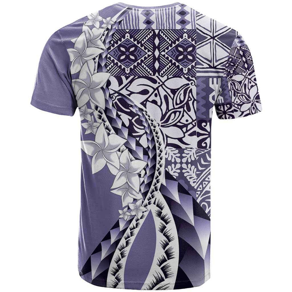 Aloha Vintage Plumeria Hawaiian Tapa Pattern T Shirt Purple Hawaiian Tapa Pattern - Polynesian Pride