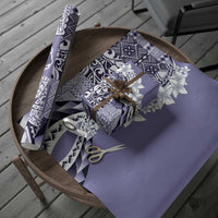 Aloha Vintage Plumeria Hawaiian Tapa Pattern Wrapping Paper Purple Hawaiian Tapa Pattern - Polynesian Pride