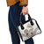 Polynesian Manta Ray Shoulder Handbag Beige Floral Turtle Tattoo - Polynesian Pride