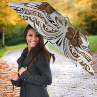 Polynesian Manta Ray Umbrella Beige Floral Turtle Tattoo - Polynesian Pride