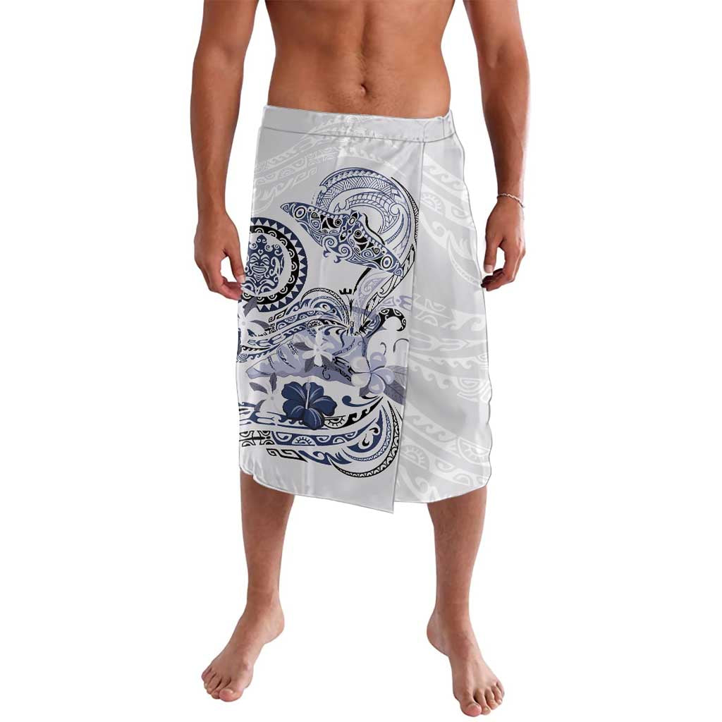 Polynesian Manta Ray Lavalava Blue Floral Turtle Tattoo - Polynesian Pride