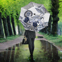 Polynesian Manta Ray Umbrella Blue Floral Turtle Tattoo - Polynesian Pride