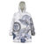 Polynesian Manta Ray Wearable Blanket Hoodie Blue Floral Turtle Tattoo - Polynesian Pride