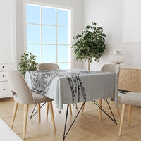 Polynesian Manta Ray Tablecloth Gray Floral Turtle Tattoo - Polynesian Pride