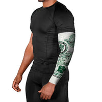 Polynesian Manta Ray Arm Sleeves Green Floral Turtle Tattoo - Polynesian Pride