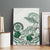 Polynesian Manta Ray Canvas Wall Art Green Floral Turtle Tattoo - Polynesian Pride
