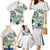 Polynesian Manta Ray Family Matching Mermaid Dress and Hawaiian Shirt Green Floral Turtle Tattoo - Polynesian Pride
