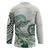 Polynesian Manta Ray Hockey Jersey Green Floral Turtle Tattoo - Polynesian Pride